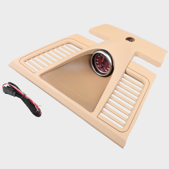 Dashboard Clock Cover for Panamera 2010‑2016, Instrument Panel Trim 97055215101 Upper Beige Dash Clock Housing Replacement (Red stopwatch)| Jaronx