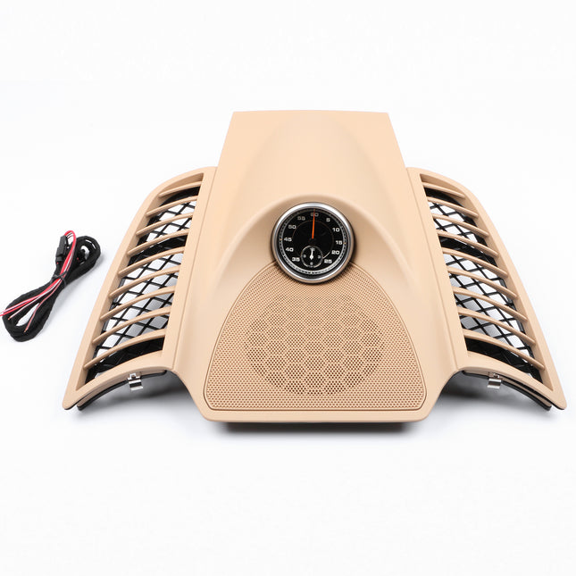 Porsche Cayenne Dashboard Clock Cover (2011-2017) | High-Strength ABS & Iron(Black Beige) | Jaronx