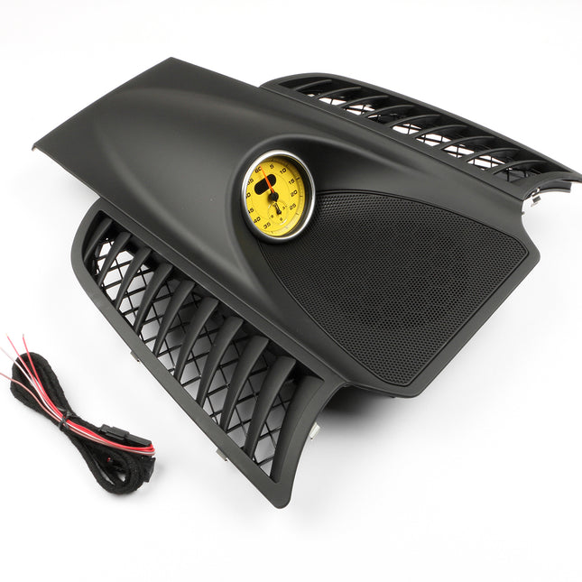 Porsche Cayenne Dashboard Clock Cover  Black Yellow