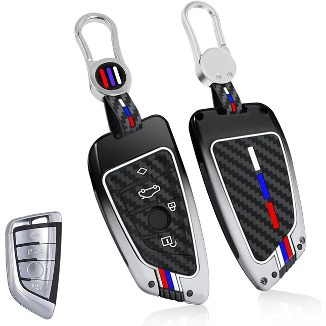 Key Fob Cover Carbon Fiber Pattern for BMW 2'F45/3'G20/5'G30/6'G32/7'G11/8'G14/X Models | Jaronx