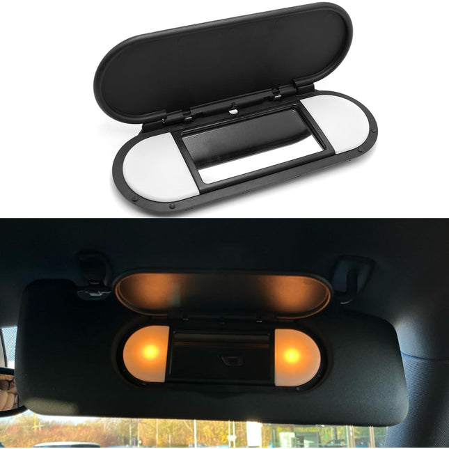 black sun visor vanity mirror cover