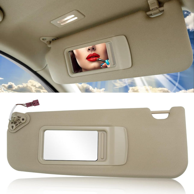 BMW 3 Series & X1 Sun Visor (E90, E91, E84) 2005-2015 | Beige, Left | Jaronx