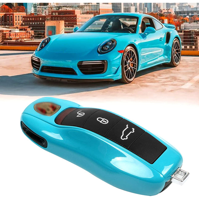 Key For Cover For Porsche Cayenne Panamera Macan Cayman 911 (Miami Blue) | Jaronx