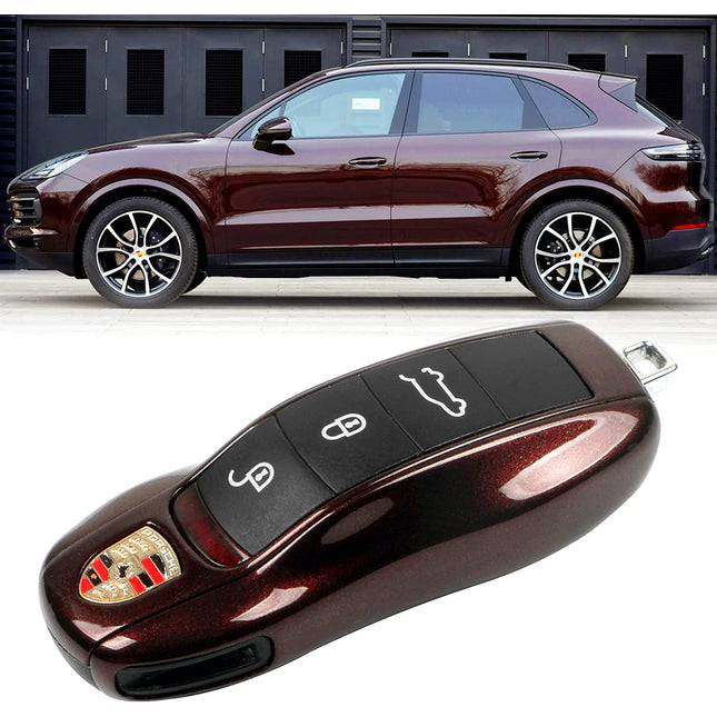 Key Fob Cover Key Shell For Porsche Cayenne Panamera Macan Cayman 911  (Mahogany Metallic) | Jaronx