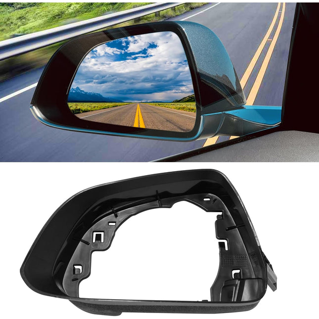 Jaronx Compatible with Tesla Model 3 Side Mirror Cover Housing 2017 2018 2019 2020 2021 2022 2023, Left Driver Side Rearview Mirror Frame, Door Wing Mirror Frame Cover Replacement Model 3 Accessories