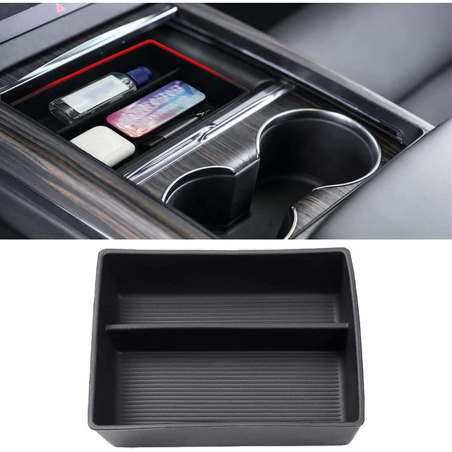 Jaronx Compatible with Tesla Model X/Model S Console Organizer 2021-2023, Refresh Center Console Storage for Model S/X Plaid/Long Range, Silicone Console Organizer Tray for Model S/X Accessories