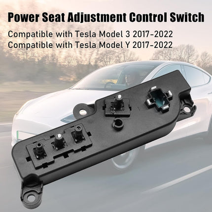 Jaronx Compatible with Tesla Model 3 Model Y Power Seat Control Switch, Seat Switch Control Replacement Fit for Tesla Model 3/Y 2017-2022, Replace for 1098530