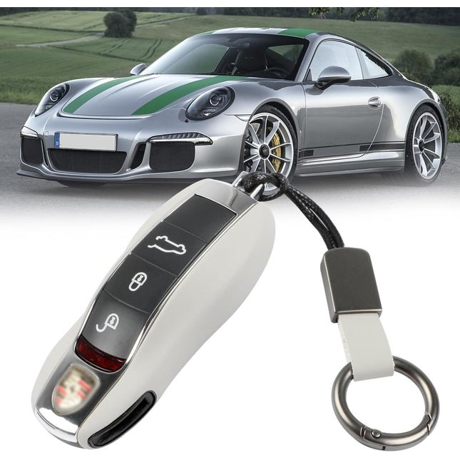 Leather Key Fob Cover Porsche Cayenne Panamera Macan Cayman 911 | Jaronx