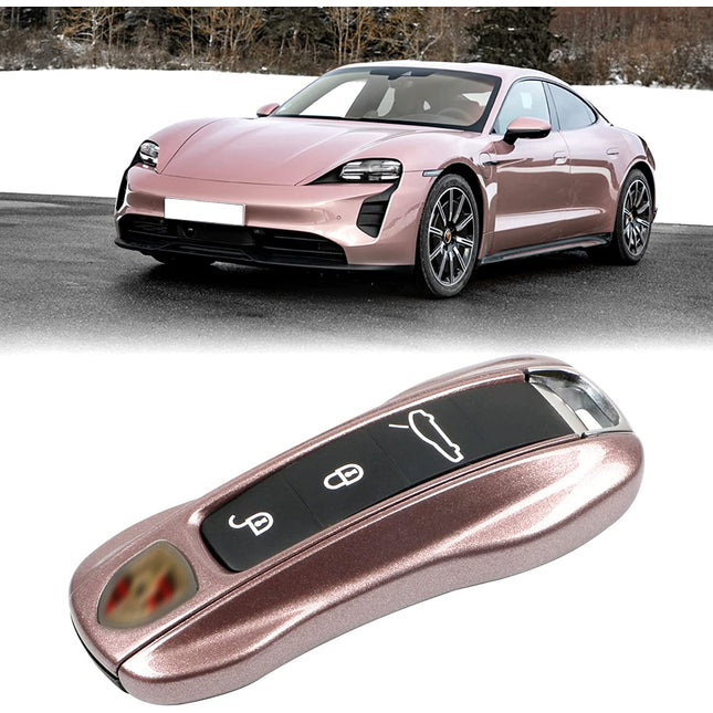 For Porsche Key Fob Cover, Compatible with Porsche Cayenne Panamera Key Cover 2018-2023, Compatible with Porsche Carrera Taycan Key Accessories 2020-2023 (Frozen Berry Metallic-New)