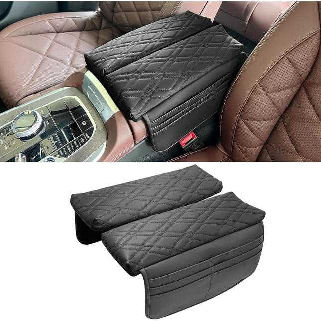 For BMW X5/X6/X7 Console Cover with Storage Pockets | Leather Armrest | 2019-2023 | Jaronx