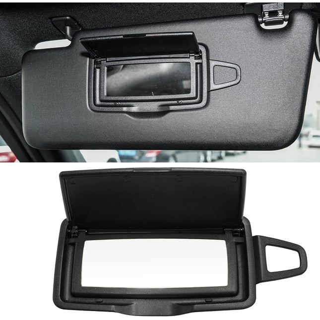 Black Sun Visor Vanity Mirror Cover