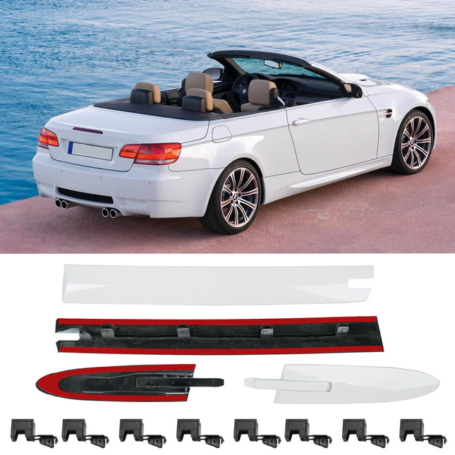 BMW E93/F33/F83 Roof Hinge Cover 4-Pc Alpine White | 54377184037-48 | Jaronx