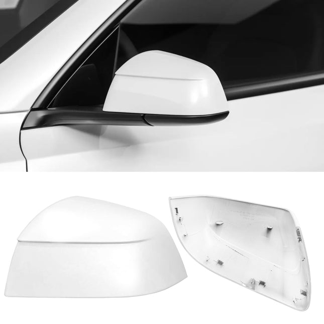 Tesla Model Y Juniper 2025 Mirror Cap Left | Pearl White Clip-On #1963538-D0-B – Jaronx