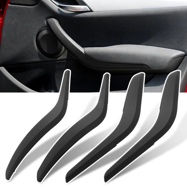 For BMW X1 Door Handle Cover Replacement for X1 E84 2008-2015, 4PCS Driver & Passenger Side Interior Door Grab Handle Trim Cover (Black)| Jaronx