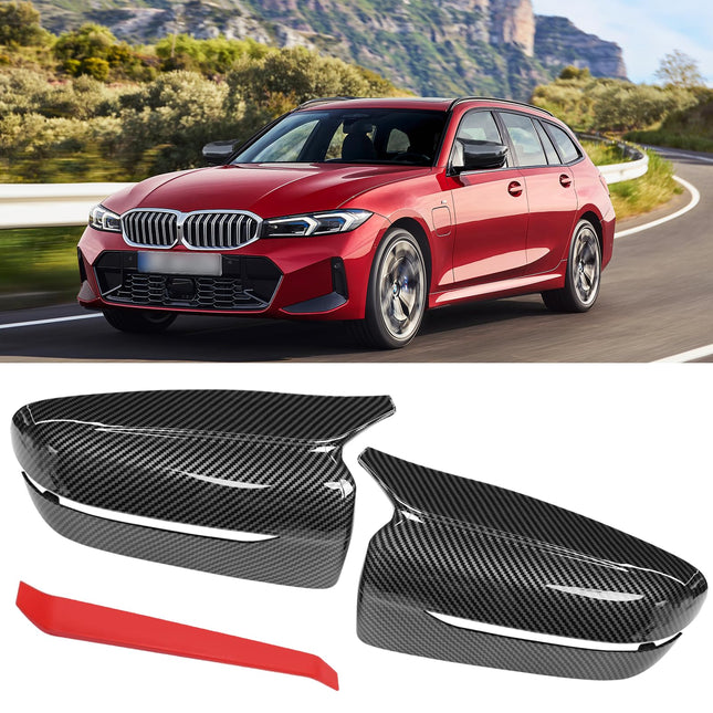 Carbon Fiber BMW Mirror Caps – G20/G22/G30/G11/G14 Clip-On Horn Covers 2Pcs| Jaronx