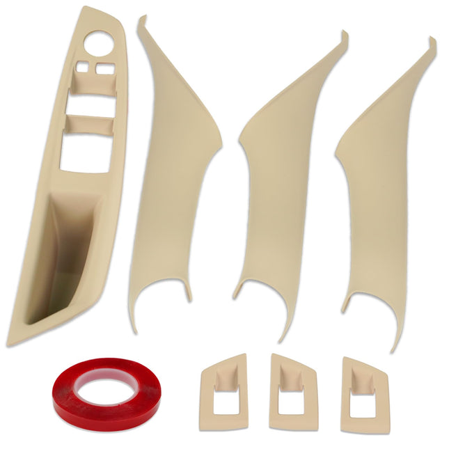 BMW 5 Series F10/F11 Door Handle Covers | 7PCS Beige Kit  | Jaronx