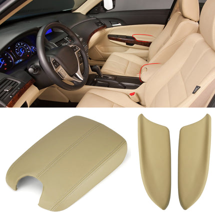 Honda Accord Sedan (2008-2012) Center Console & Door Panels Armrest Cover Set | Beige | Jaronx