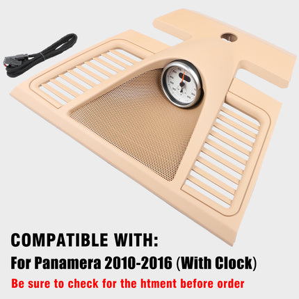 Dashboard Clock Cover for Panamera 2010‑2016, Instrument Panel Trim 97055215101 Upper Beige Dash Clock Housing Replacement (White stopwatch)| Jaronx
