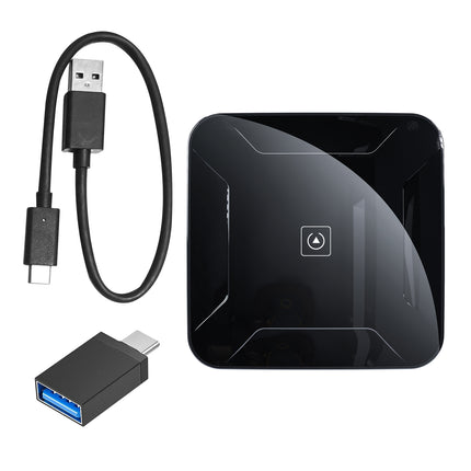 Wireless CarPlay Adapter for 4 in 1 Wireless Apple CarPlay Airplay& Android Auto & Android Cast  System Adapter,Converts Wired CarPlay to Wireless