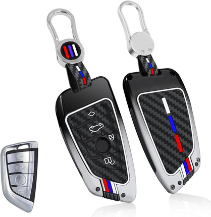 Key Fob Cover Carbon Fiber Pattern for BMW 2'F45/3'G20/5'G30/6'G32/7'G11/8'G14/X Models | Jaronx