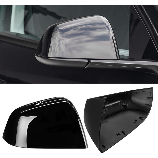 Jaronx Compatible with Tesla Model Y Side Mirror Cover Replacement 2020 2021 2022 2023, Right Passenger Side Black Rearview Mirror Cover, Door Wing Mirror Cover Cap for Tesla Model Y Accessories