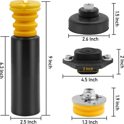 Jaronx Compatible with BMW Rear Upper and Lower Shock Mount Kit Shock Absorber Grommets Bump Stops Kit for 1' E81 E88 E82/ 3' E90 E92, 33506767010 33526768544 33506771737 33506771738 33536767334