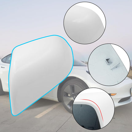 Jaronx Compatible with Tesla Model 3 Side Mirror Cover Replacement 2017 2018 2019 2020 2021 2022 2023, Driver Side Rear View Mirror Cover, Door Wing Mirror Cover Caps for Model 3 Accessories(White)