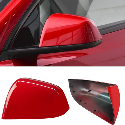 For Tesla Model Y Side Mirror Cover Left Driver Side Replacement | Red | Jaronx