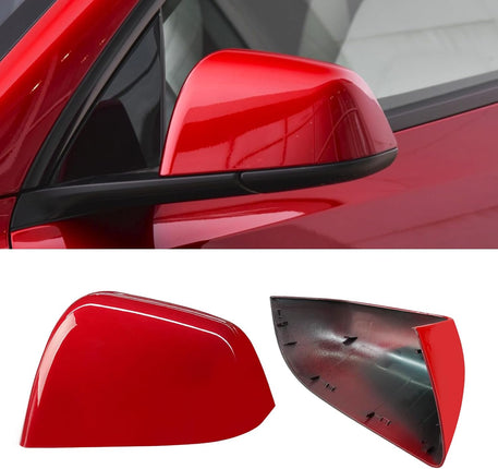 For Tesla Model Y Side Mirror Cover Left Driver Side Replacement | Red | Jaronx