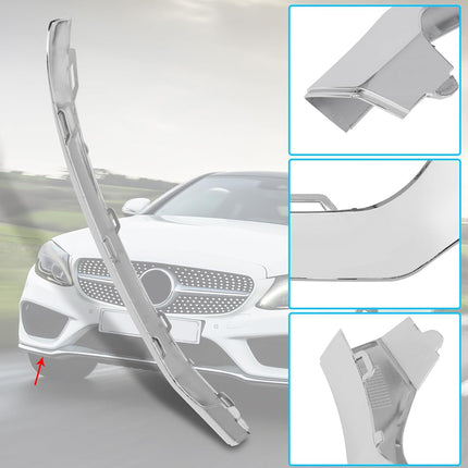 For Mercedes-Benz W205 Front Bumper Trim Molding 2015-2018, Right Front Bumper Lower Chrome Trim Replacement A2058851474 for Mercedes W205 C300 C400 C350 C63 AMG-LINE Sport Model