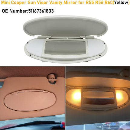 Mini Cooper Sun Visor Vanity Mirror Cover