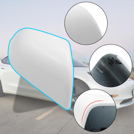 Jaronx Compatible with Tesla Model 3 Side Mirror Cover Replacement 2017 2018 2019 2020 2021 2022 2023, Passenger Side Rear View Mirror Cover, Door Wing Mirror Cover Caps for Model 3 Accessories(White)