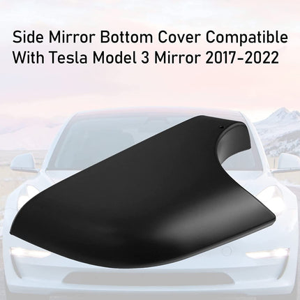 Jaronx Compatible with Tesla Model 3 Mirror Lower Cover 2017-2022,Left Drive Side Rearview Mirror Base Cover Trim, Side Mirror Bottom Cover Replacement for Tesla Model 3 Wing Mirror Repair(Left)