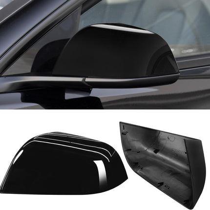 Jaronx Compatible with Tesla Model 3 Side Mirror Cover Replacement 2017 2018 2019 2020 2021 2022 2023, Driver Side Rear View Mirror Cover, Door Wing Mirror Cover Caps for Model 3 Accessories(Black)