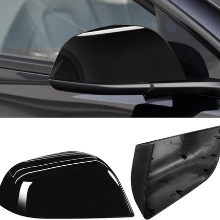 Jaronx Compatible with Tesla Model 3 Side Mirror Cover Replacement 2017 2018 2019 2020 2021 2022 2023, Passenger Side Rear View Mirror Cover, Door Wing Mirror Cover Caps for Model 3 Accessories(Black)