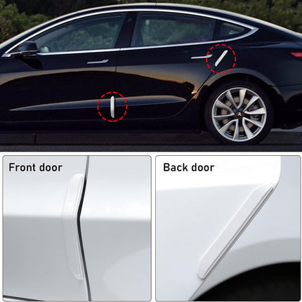 For Tesla Model 3 Door Edge Guards Protector,4 Pcs White| Jaronx