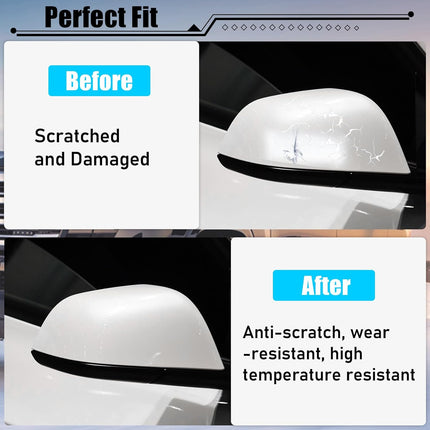 Jaronx Compatible with Tesla Model 3 Side Mirror Cover Replacement 2017 2018 2019 2020 2021 2022 2023, Passenger Side Rear View Mirror Cover, Door Wing Mirror Cover Caps for Model 3 Accessories(White)