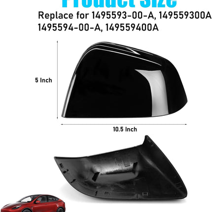 Tesla Model Y Mirror Covers (2020-2024)Black,Driver & Passenger Side|Jaronx