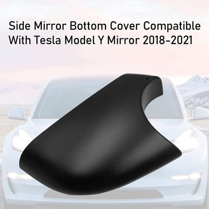 Jaronx Compatible with Tesla Model Y Mirror Lower Cover 2018-2021,Left Drive Side Rearview Mirror Base Cover Trim, Side Mirror Bottom Cover Replacement for Tesla Model Y Wing Mirror Repair(Left)