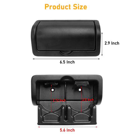 Rear Seat Console Cup Holder for Infiniti QX56/QX80 & Nissan Armada | 2012-2019,Black | Jaronx