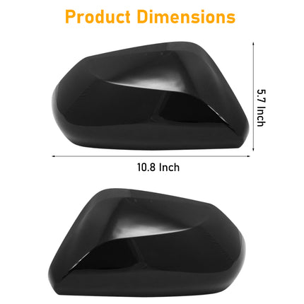 Toyota Camry Mirror Cover Replacement (2018-2024) | 8th Gen | 1 Pair Glossy Black | Jaronx