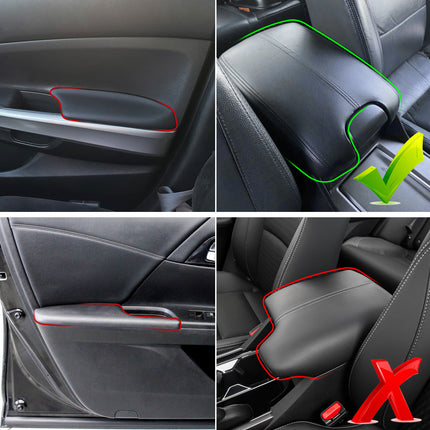 Honda Accord Sedan (2008-2012) Center Console & Door Panels Armrest Cover Set | Black | Jaronx