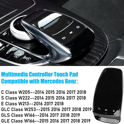 Jaronx Compatible with Mercedes Benz Multimedia Touchpad Cover, Command Touch Pad Controller Mouse Cover for C-Class W205/ E-Class W213/ S-Class W222/ GLC W253/ GLS W166/ GLE W166 2014-2019 (B Model)