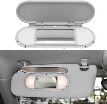 Gray Mini Cooper Sun Visor Vanity Mirror Cover