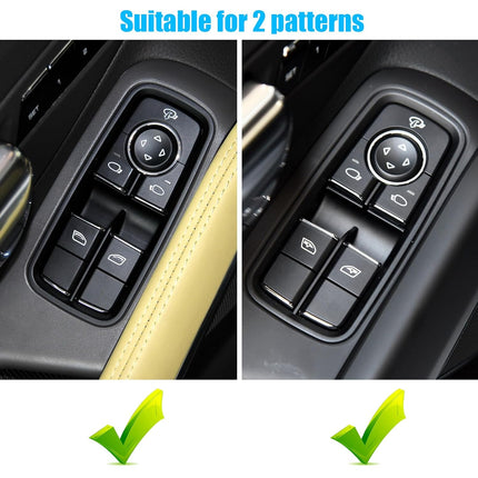 Jaronx Compatible with Porsche Window Switch Button, Driver Side Power Window Switch Button Compatible with Boxster 2013-2016, Cayman 2014-2016, 911 2012-2019, 718 2016-2023, Window Switch Button Cap