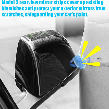 Tesla Model 3 Side Mirror Trim Strips 