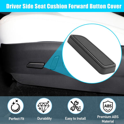 Jaronx Compatible with Tesla Model 3/Y Seat Adjustement Button 2021 2022 2023,Driver Side Seat Cushion Forward Button Cover for Model 3 Model Y Seat Adjust Button 1098840-01-D,Power Seat Switch Button