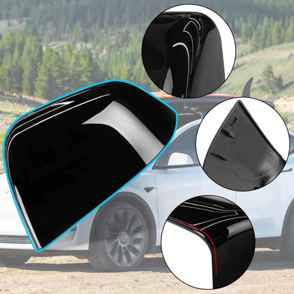 Jaronx Compatible with Tesla Model Y Side Mirror Cover Replacement 2020 2021 2022 2023, Left Driver Side Black Rearview Mirror Cover, Door Wing Mirror Cover Cap for Tesla Model Y Accessories