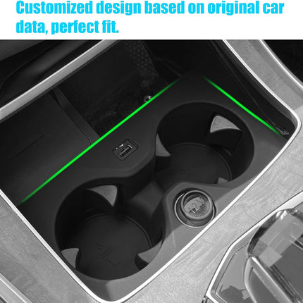 Jaronx Compatible with BMW Cup Holder Insert X5 G05 X6 G06 X7 G07, Silicone Anti-slip Console Cup Holder Mat for BMW X5 G05/ X7 G07 2019-2024, X6 G06 2020-2024, Center Console Water Cup Holder Pad