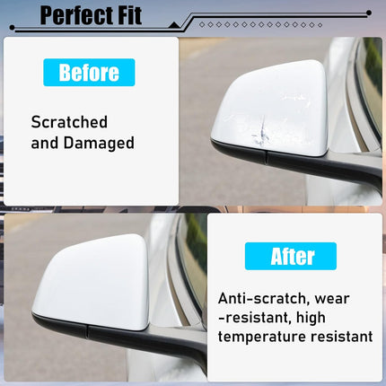 Jaronx Compatible with Tesla Model Y Side Mirror Cover Replacement 2020 2021 2022 2023, Right Passenger Side Pearl White Rearview Mirror Cover, Door Wing Mirror Cover Cap for Tesla Model Y Accessories